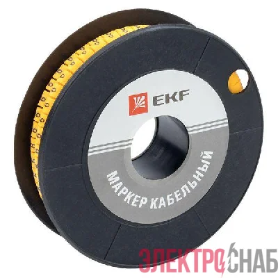 Маркер каб. 1.5кв.мм &quot;9&quot; (к-1000ед) (ЕС-0) EKF plc-KM-1.5-9