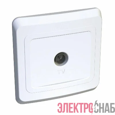 Розетка TV 1-м СП Этюд оконечная бел. SchE TVC-002B