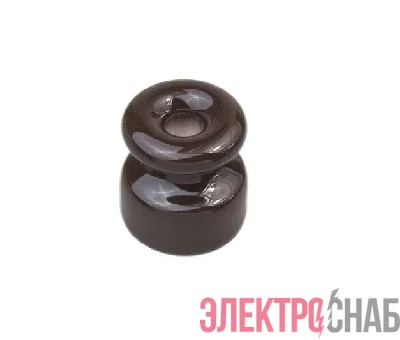 Изолятор для наружного монтажа керамика корич. (уп.50шт) Bironi R-IZ-20-50