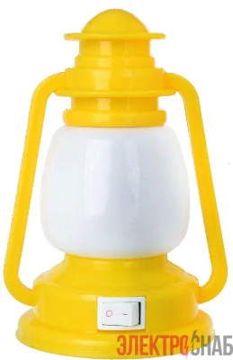 Светильник светодиодный NL-171 "Фонарик" 220В ночник с выкл. желт. Camelion 12527