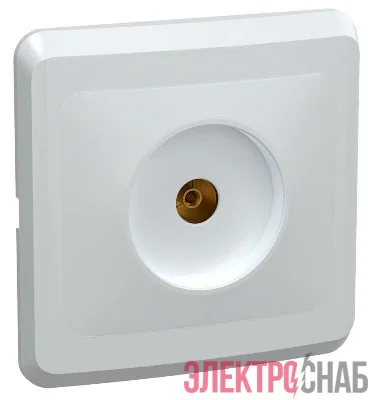 Розетка телевизионная TV 1-м СП Вега РТВ10-ВБ бел. GENERICA EAV10-K01-DM