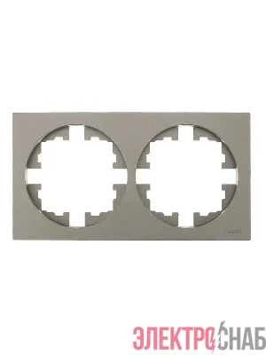 Рамка 2-м OSEN горизонт. квадрат титан LEZARD 743-3700-147