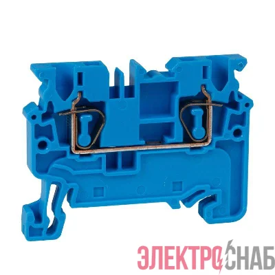Клемма проходная пружинная OptiClip CX-2.5-I-BU-24A-(0.2-2.5) син. КЭАЗ 289712