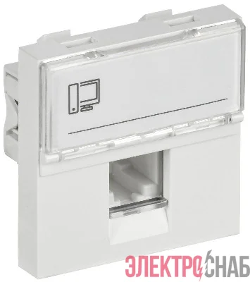 Розетка компьютерная 2мод. PRIMER RJ45 кат.6 РКИ-20-00-П-6 бел. IEK PR-KK40D-RI-0-2-1C06U-K01