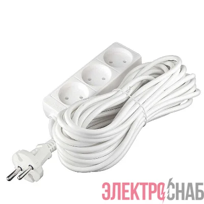 Удлинитель 3х10м без заземл. 10А IP20 2.2кВт ПВС Союз 481S-1310