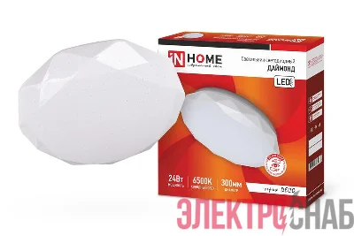 Светильник светодиодный DECO ДАЙМОНД 24Вт 6500К 2160лм 230В 330х55мм IN HOME 4690612033693