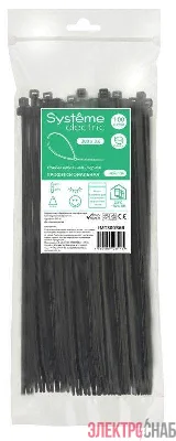 Стяжка кабельная 300х3.6 черн. (уп.100шт) SE IMT30036B