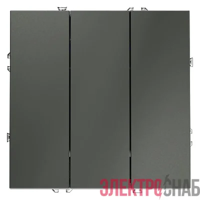 Выключатель 3-кл. СП S70 10А механизм титан Voltum VLS030106