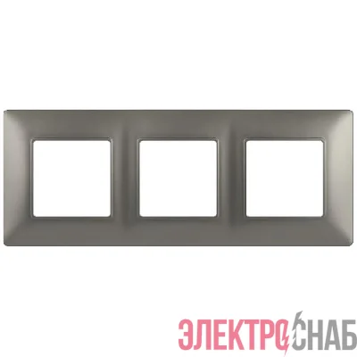 Рамка 3-м Elegance 14-5003-16 для розеток и выключателей титан Эра Б0065817