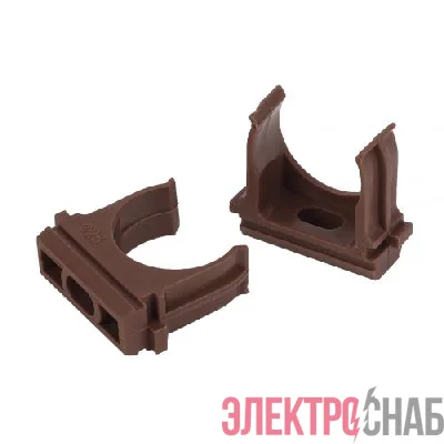 Держатель для труб (клипса) d20мм дуб Эра Б0043221