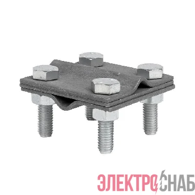 Зажим крестовидный прут-прут (3 пластины 57х57мм) HZ PROxima EKF lp-55758