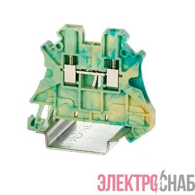 Клемма заземления винтовой зажим 2 точки подключения 2.5кв.мм DKC TUR-2.5-PE