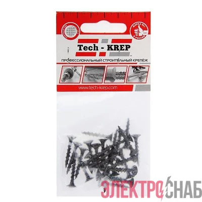 Саморез 3.8х25 гипсокартон-дерево (уп.30шт) пакет Tech-Krep 102370