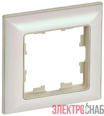 Рамка 1-м BRITE РУ-1-Бр беж./жемчуж. IEK BR-M12-12-1-K10