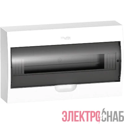 Бокс навесной ОП City9 Box 1 ряд 18мод. с прозр. дверцей SE EZ9E118S2SRU