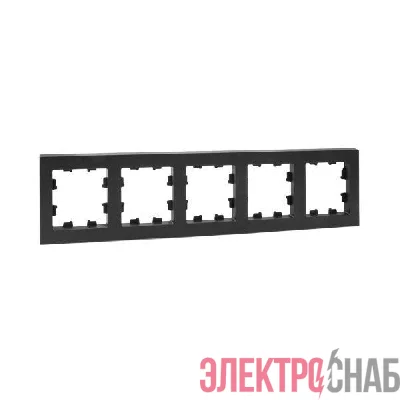 Рамка 5-м Эпика пластик черн. EKF UP1-FPB-05