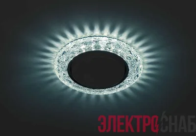 Светильник DK LD24 BL/WH декор cо светодиодной подсветкой Gx53 голуб. ЭРА Б0029633