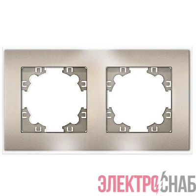 Рамка 2-м Афина стеклянная шампань UNIVersal 2279