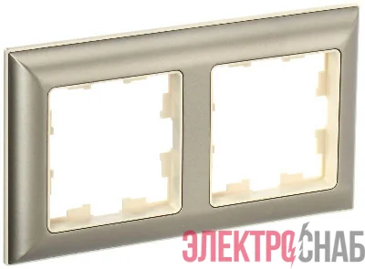 Рамка 2-м BRITE РУ-2-Бр беж./шампань IEK BR-M22-12-3-K10