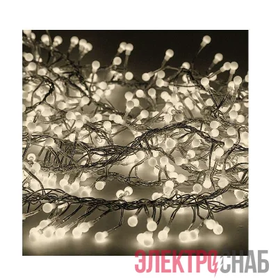 Гирлянда "Мишура LED" 3м 288LED тепл. бел. прозр. провод 18Вт 220В IP20 NEON-NIGHT 303-606