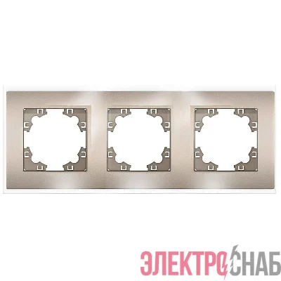 Рамка 3-м Афина стеклянная шампань UNIVersal 2280