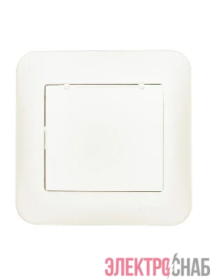 Розетка 1-м СП ASTI 16А IP20 с заземл. с крышкой термопласт в сборе жемчуж./бел. перламутр. LEZARD 7081-3030-123В