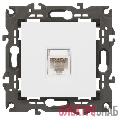 Розетка компьютерная Elegance 14-3107-01М RJ45 матов. бел. Эра Б0065763