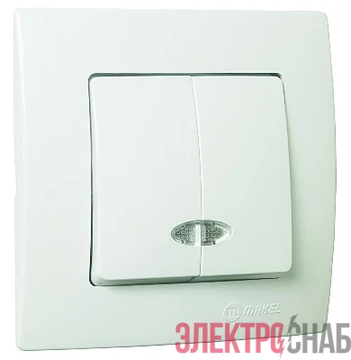 Выключатель 2-кл. Lillium с подсветкой Makel 32001023