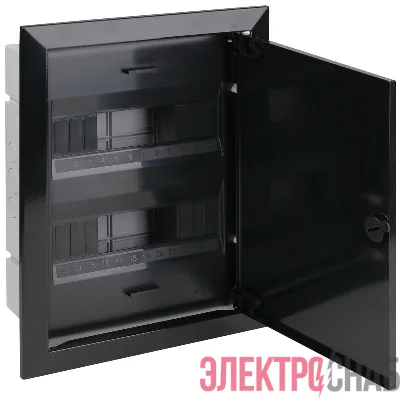 Щиток СП Тусо 24мод. с метал. двер. 430х325х103мм черн. Ruvinil 68124МЧ