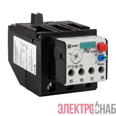 Реле тепловое РТЭ 50-70 16-25А AVERES EKF rel-50-70-16-25-av