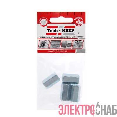 Гайка соединительная М8 цинк. DIN 6334 (уп.4шт) пакет Tech-Krep 112283
