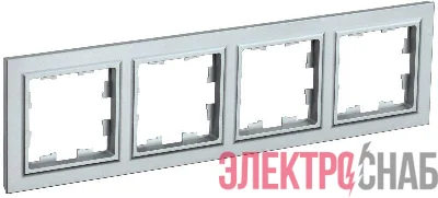 Рамка 4-м BRITE РУ-4-БрА алюм. IEK BR-M42-K47