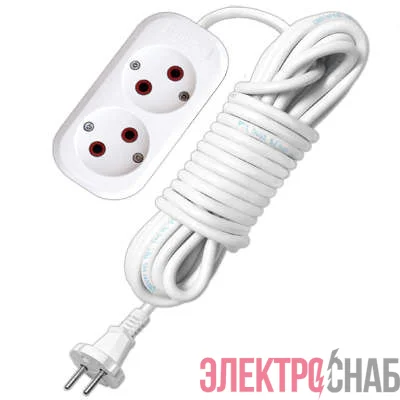 Удлинитель 2х2м без заземл. 6А IP20 У6-011М ПВС 2х0.75 UNIVersal 011М-02