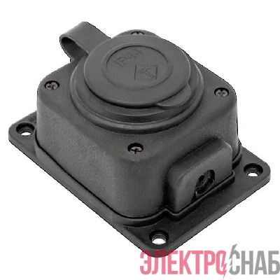 Розетка настенная 16А IP44 230В 2P+PE с защ. крышкой каучук PROxima EKF RPS-014-16-230-44-r