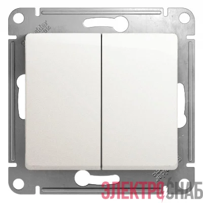 Переключатель проходной 2-кл. СП Glossa 10А IP20 (сх. 6/2) 10AX механизм перламутр SE GSL000665