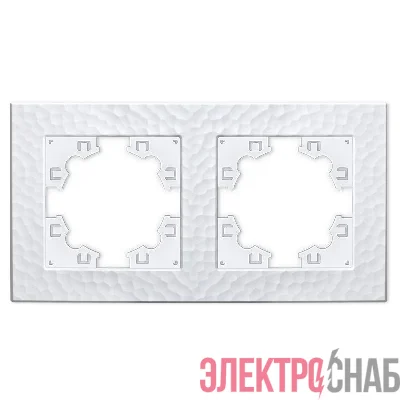Рамка 2-м Афина фактурная универс. бел.Universal A10044