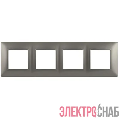 Рамка 4-м Elegance 14-5004-16 для розеток и выключателей титан Эра Б0065819