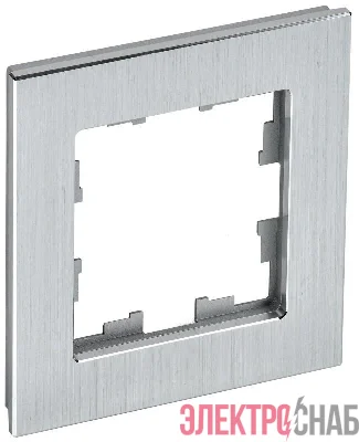 Рамка 1-м BRITE РУ-1-1-БрА металл алюм. IEK BR-M12-M-K47