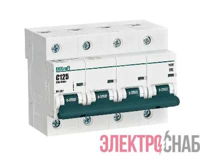 Выключатель автоматический модульный 4п C 125А 10кА ВА-201 DEKraft 13028DEK