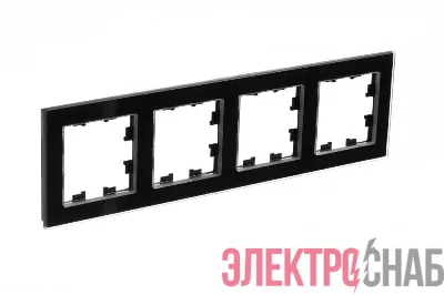 Рамка 4-м AtlasDesign Nature стекло черн. SchE ATN321004