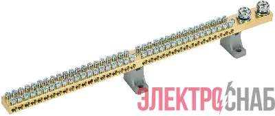Шина нулевая N на двух угловых изоляторах 200А ШНИ-10х18-72-L2-С IEK YNN30-72-C2-K03