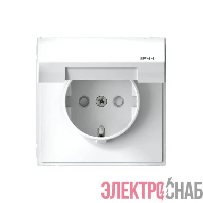 Розетка ArtGallery 16А IP44 с заземл. со шторками с крышкой быстрозажим. клем. механизм бел. SE GAL440146S