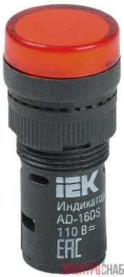 Арматура светосигнальная AD-16DS 24В AC/DC красн. ИЭК BLS10-ADDS-024-K04-16