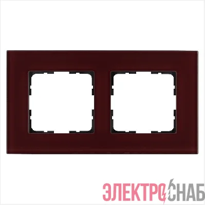 Рамка 2-м G-Glass стекло гранат. JasmartG1002GH
