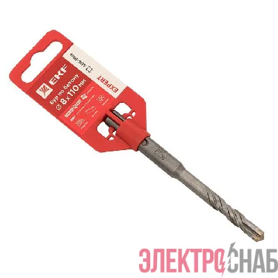 Бур по бетону SDS-plus 8х110мм 4 резца 4S спираль Expert EKF db-8-110-4x4