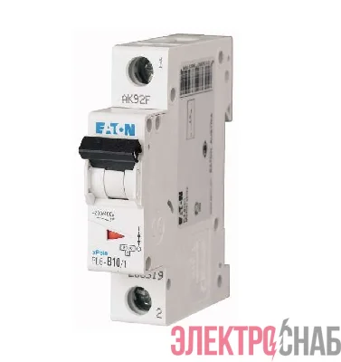 Выключатель автоматический модульный 1п C 10А 6кА PL6-C10/1 EATON 286531