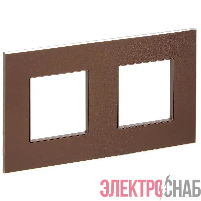 Рамка 2-м SKANDY SK-F32Br металл шоколад IEK SK-M22-M-K30