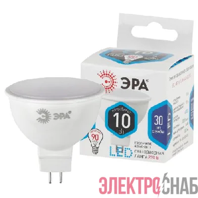 Лампа светодиодная MR16-10W-840-GU5.3 800лм Эра Б0032996