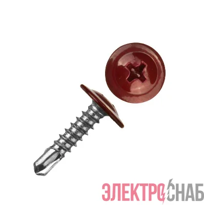 Саморез ШСММ сверло 4.2х16 темн.красн. KP RAL 3005 (уп.20шт) Tech-Krep/Zitar 125492