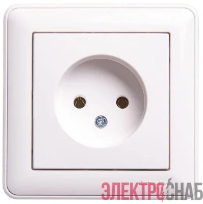 Розетка 1-м СП W59 16А IP20 без заземл. без защ. шторок в сборе бел. SE RS16-153-18